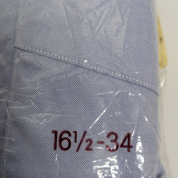 Vintage NWT Arnie II Blue Button Down Shirt 16 1/2 34 - Picture 4 of 4